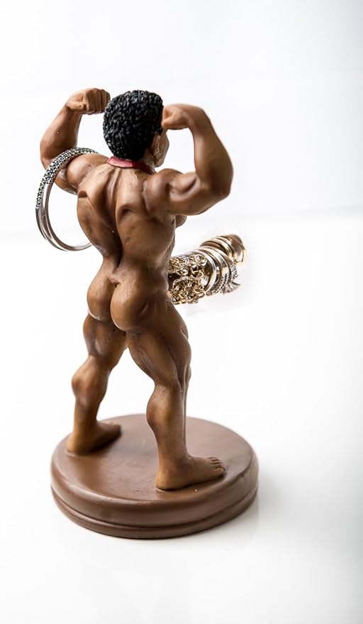 Mr Valentine Jewelry Holder Ring Organizer | Cute Funny Dark and Handsome Man Mannequin Jewelry Holder Stand for Rings, Bracelets, Earrings, Etc | Perfect Gag Gift or Bachelorette Parties Gift