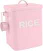MagiDeal Flour Canister, Sealed Food Storage Bin, Countertop Organizer Jar for Grain, Beans, Kitchen Rice, Pink M