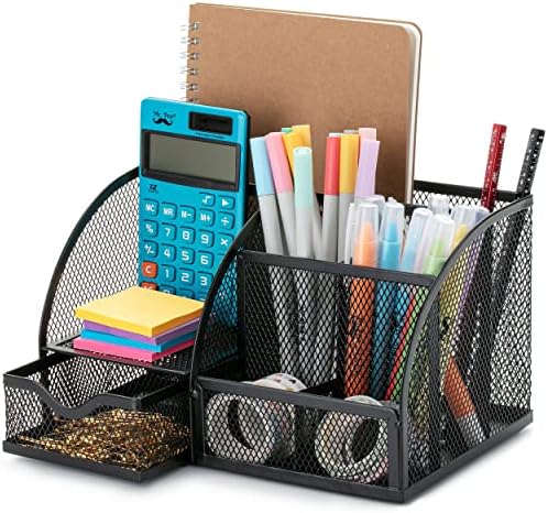 Mr. Pen- Mesh Desk Organizer, Black, Pen Holders Organizers by MrPen