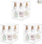 Yieach 6 Pack Stackable Makeup Organizer Storage Drawers 4.5'' Tall Acrylic Cosmetic Display Case Clear Bathroom Plastic Storage Bins For Vanity,Under Cabinets,Pantry Organization and Storage