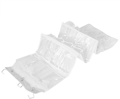 Wisecoco 24-Pockets Over The Door Shoes Organizer, Space Saving Hanging Storage Bags Closet Storage Rack Hangs on Closets for Shoes, Sneakers