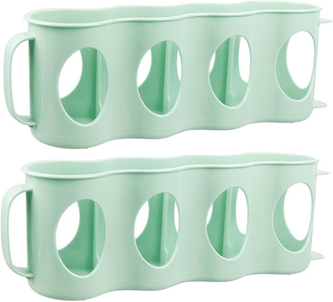 2pcs Bottle Can Organizer Hand Pull Type Section Plastic Refrigerator Pantry Storage