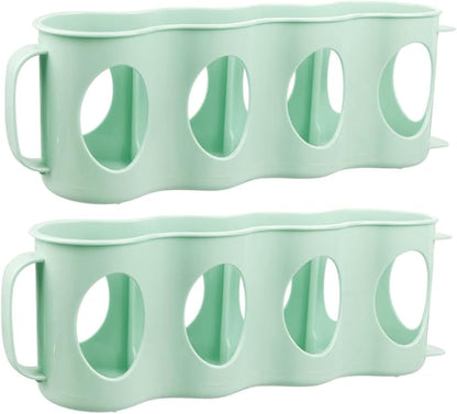 2pcs Bottle Can Organizer Hand Pull Type Section Plastic Refrigerator Pantry Storage