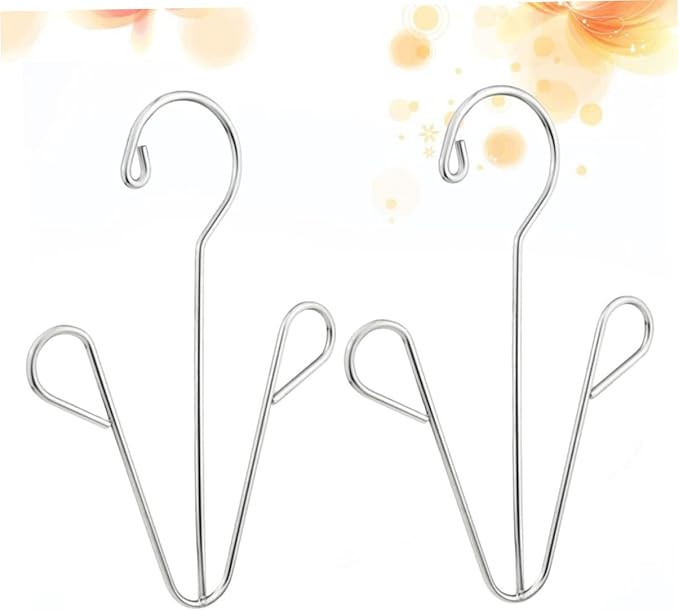 Happyyami Stainless Steel Shoes Drying Rack 2pcs Shoe Hanger Organizer Hooks for Easy Hanging for Household Use and Space Saving in Closets and Bathrooms