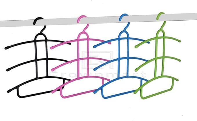 Crownmart® Multifunctional Fishbone Anti-Skid Multi Layers Clothes Hanger (Multicolor) (2)