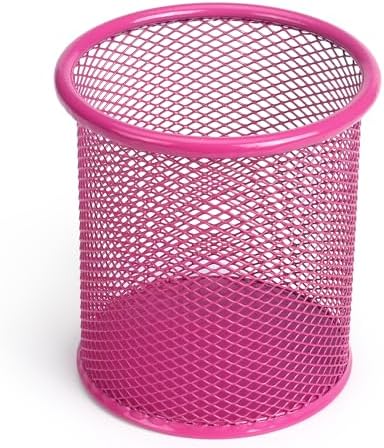 Tamaki Pen Holder Cup for Desk, Wire Mesh Pencil Cup Holder, Pink by Tamaki