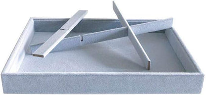 6-Grid Stackable Premium Quality Grey Velvet Jewelry Organizer Multi Function Rearrangeable Divider for Collectibles Jewelry Necklace Earring Ring Buttons Precious Stone Art Delicate