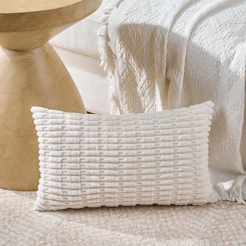 Fancy Homi 4 Packs Decorative Throw Pillow Covers for Living Room Couch Bed, Modern Farmhouse Boho Home Décor Accent Cushion Case, 24" x 12", Grey Series - Image 2