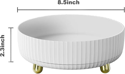 funest Makeup Perfume Organizer, 360 Degree Rotating Lazy Susan Cosmetic Desk Storage Lotions Display Case Round Tray with Large Capacity, for your Jewelry