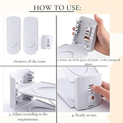 HYGRAD® 12 Pack Shoe Organiser Slots 3 Level Height Adjustable Shoe Organising Holders Space Saving For Shoes Suitable For All Shoes Shoe Rack Organiser (White)