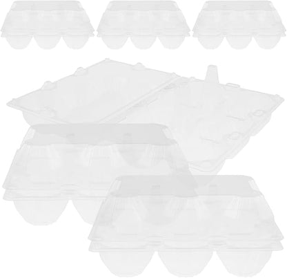 DOITOOL 6 Pcs Goose Egg Cartons 6 Count Plastic Duck Egg Cartons Bulk Empty Containers for Refrigerator Chicken Farm Markets Display