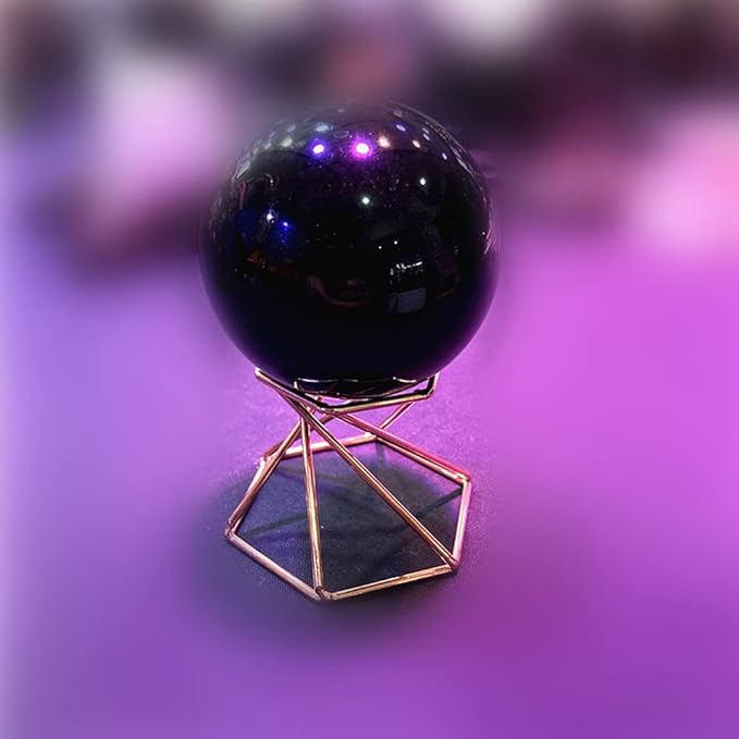 Metal Display Stand Crystal Glass Lens Sphere Makeup Sponge Holder