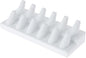 Plymor White Faux Leather 2-Tier Ring Finger Display, Twelve on Rectangular Base, 8.125" W x 3.25" D x 2.5" H