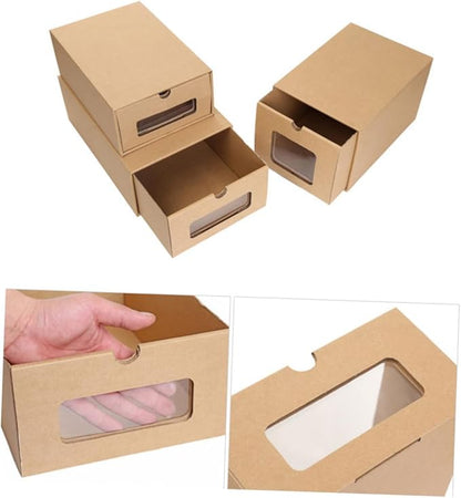 Alipis 6pcs Style Storage Container for Home Khaki Women's Shoes Organizer for Sneakers Boots and Accessories