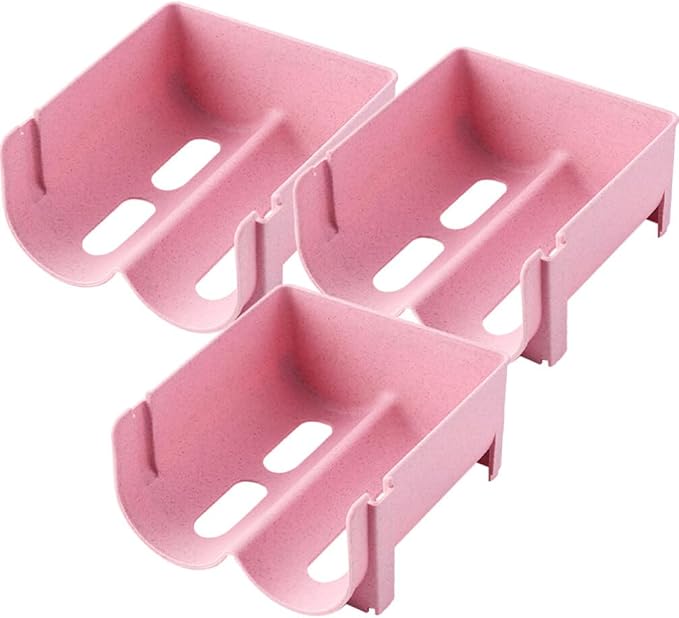 Luxshiny 3pcs Stackable Plastic Beer Organizer Rack Stylish Beverage Can Holder for Refrigerator Soda Can Dispenser for Fridge Efficient Storage for Home Bar and Restaurant