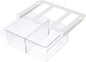 Glad Pull Out Fridge Drawer Organizer - Clip-On Under Shelf Refrigerator & Pantry Storage Bin with 2 Compartments for Fruit, Vegetables, and Deli Meat Drawer - BPA Free Clear Plastic