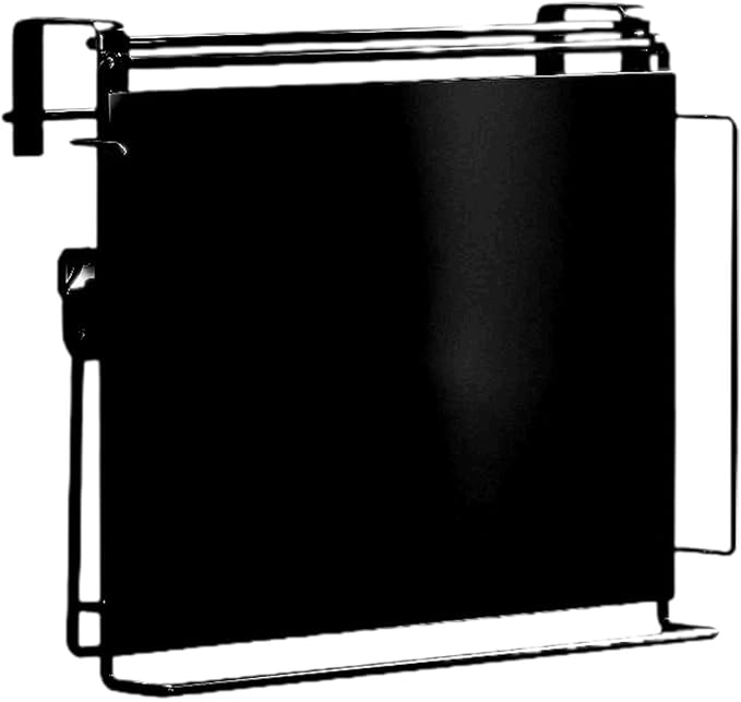 Qianly Cabinet Door Organizer Stainless Steel Foldable Kitchen Countertop Rack with Adjustable Partition Hanging Shelf Storage Suitable for Kitchen, Black