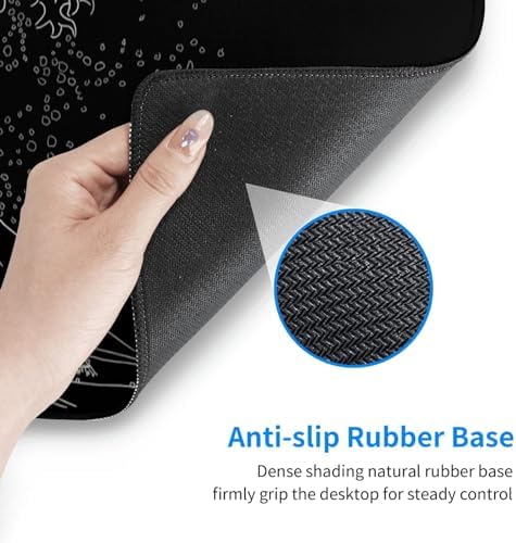 Extended Gaming Mouse Pad, Large Gaming Mouse Waterproof with Stitched Edges, Non-Slip Desktop Pad for Home and Office, Level Up Your 31.5x11.8 Inch… (Black Wave) - Image 5