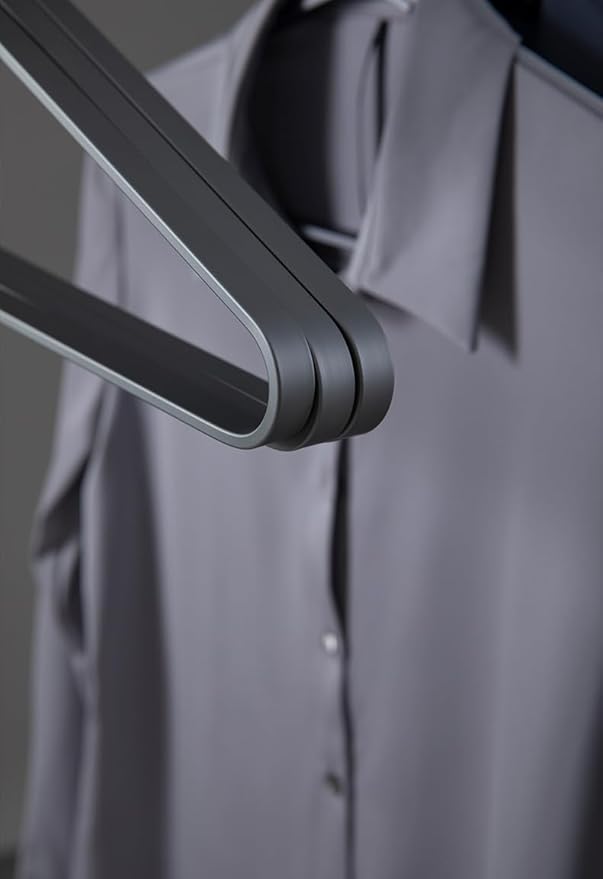 Premium Matte Silvery Aluminum Coat Hangers 6 Piece Set, 17.7” Extra Smooth & Durable Metal Shirt Dress Hanger,Aluminum Alloy Hanger,Clothing Support,Clothing Hang