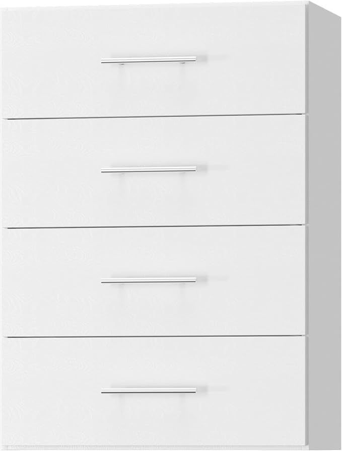 25.5" Wide 4 Drawer Tower Modular Closet System, Closet Storage Organizer with 4 Drawers, White