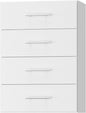 25.5" Wide 4 Drawer Tower Modular Closet System, Closet Storage Organizer with 4 Drawers, White
