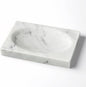 Marble Soap Dish for Shower - Stone Soap Tray Holder, Natural Soap Bar Holder Countertop Caddy, Marble Bathroom Accessories (Calacatta White)