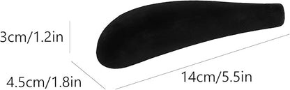 DOITOOL 10Pcs Velvet Hangers Shoulder Form Hanger Shoulder Pads Black Protectors 0.2 Inch Wide Non-Slip Shaper for Velvet Flocking s