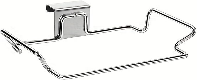 Kitchen Cabinet Door Mounted Trash Bag Holder Functional Iron Garbage Storage for Easy Waste Management Creative Kitchen Hanging Garbage Bag Rack