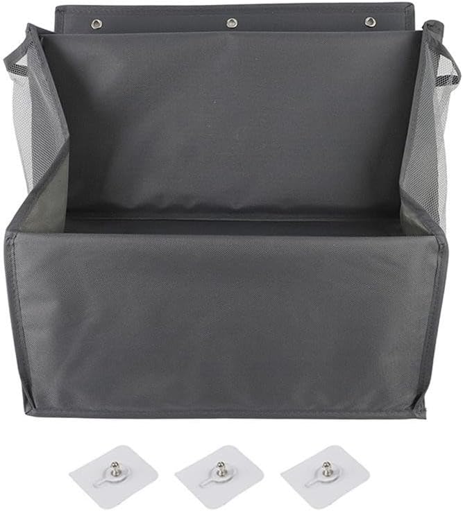 RV Shoe Organizer Over Door, Hanging Shoe Storage For Camper, Wall Mount Rack With Tape, Large Deep Pockets, Oxford Cloth, Space Saving Design For Narrow Closet(Gray)