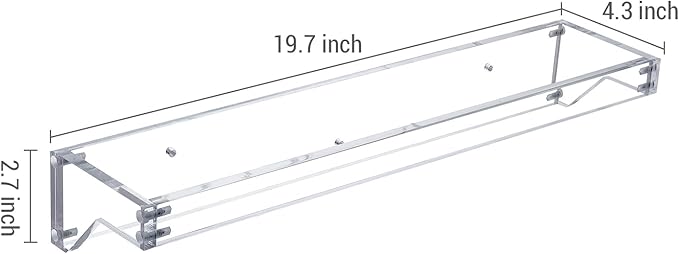 MyGift Premium 10mm Thick Clear Acrylic Hanging Shoe Storage Organizer Racks, Wall Mounted Space Saving Footwear Holder for Closet, Mudroom, Entryway, Set of 2 Holds 4 Pairs