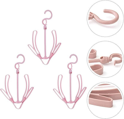 3Pcs Shoe Drying Rack Hooks Plastic Shoes Organizer Hanging Slipper Drying Racks for Home Balcony Storage Random Color Random Color