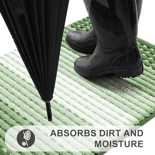 Kitinjoy Indoor Outdoor Door Mat, 47x24 Non-Slip Dirt Trapper Doormats - Image 2