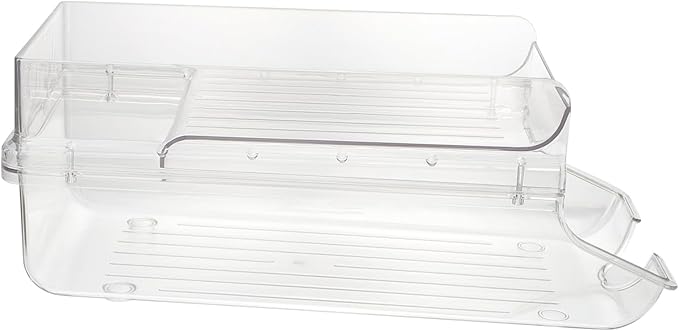 Soda Can Organizer for Fridge Transparent Beverage Holder Space-saving Drink Dispenser for Refrigerator and Pantry Storage