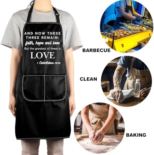 JNIAP Christian Kitchen Apron Christian Kitchen Gifts Bible Verse Apron Taste And See That The Lord Is Good Apron - Image 5