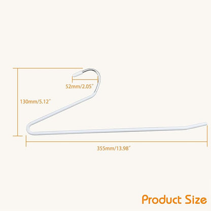 Alise Pants Hangers,Open-Ended Metal Pant Hanger10 Pack Non Slip Pant and Jean Hanger for Closet Space Saving Clothes Hanger,Versatile Hangers for Heavy Pants, Jeans, Trousers, Scarf,White