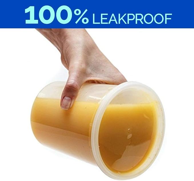 Healthy Packers 32oz Deli Containers with Lids for Food (24 pack) - Food Storage & Soup Clear 32 oz Plastic Deli Cups - BPA Free | Leakproof - Microwaveable - Reusable - Dishwasher & Freezer Safe