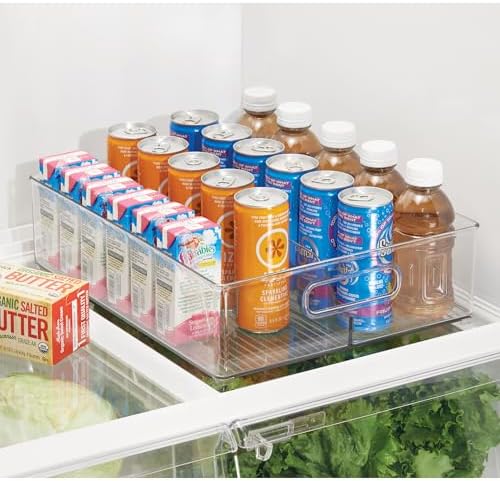 iDesign Divided Pantry Bin with Handle, Clear - Image 3