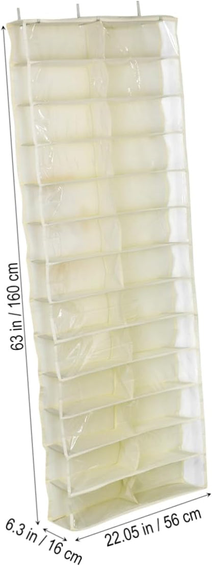 Luxshiny Shoe Organizer for Closet Large Pockets over Door Hanger Holder Space Saving Easy to Install