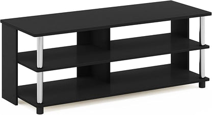 Furinno Turn-N-Tube Shoe Rack, 3-Tier Shoe Organizer, Compact Shoe Storage with Open Shelves and Stainless Steel Tubes, 15.5 x 41.1 x 15.8, for Closet Entryway, Office, Garage, Americano