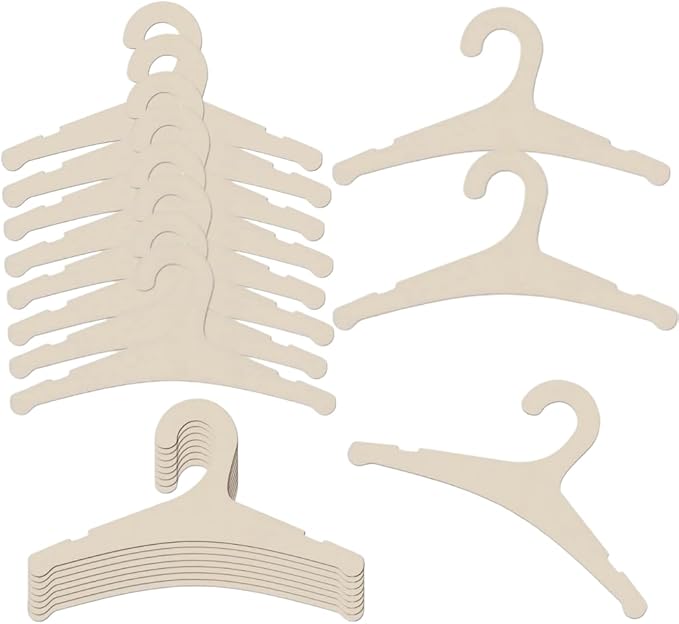 20 Pack Wooden Kids Hangers 9Inch Childrens Clothes Hangers Cute Non Slip Wood Baby Toddler Hangers DIY Wooden Baby Hangers for Closet, for Baby Toddler Kids Clothes & Pants (No Ears)