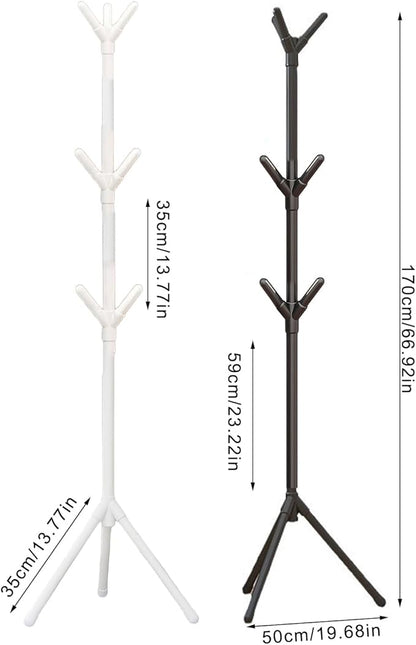 Coat Rack Halles Tree Freestanding Clothes Caps Organizers Coat Tree For Hat Jackets Handbags Scarves 19.69" X 66.92"
