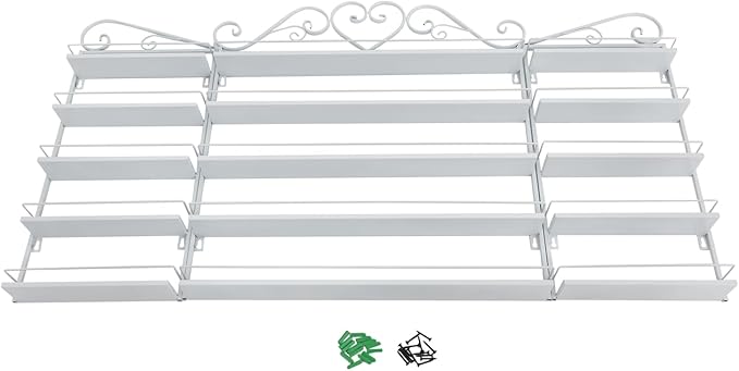 5-Tier Wall-Mounted Nail Polish Storage Racks Set of 3, Metal Cosmetic Display Case with Lipstick Perfume Shelf, Essential Oil Organizer for Home Spa Nail Salon Shop(White)