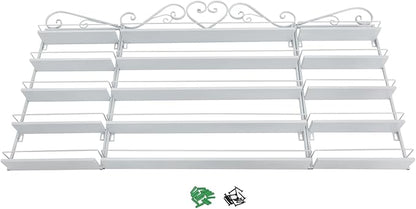 5-Tier Wall-Mounted Nail Polish Storage Racks Set of 3, Metal Cosmetic Display Case with Lipstick Perfume Shelf, Essential Oil Organizer for Home Spa Nail Salon Shop(White)