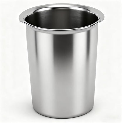 Yosoo Health Gear Kitchen Utensil Holder Spoon Fork Holder Storage Bucket, Multipurpose Large Capacity Utensil Crock for Countertop, Stainless Steel Utensil Holder 4.5*4.5*5.4in (Without Holes)