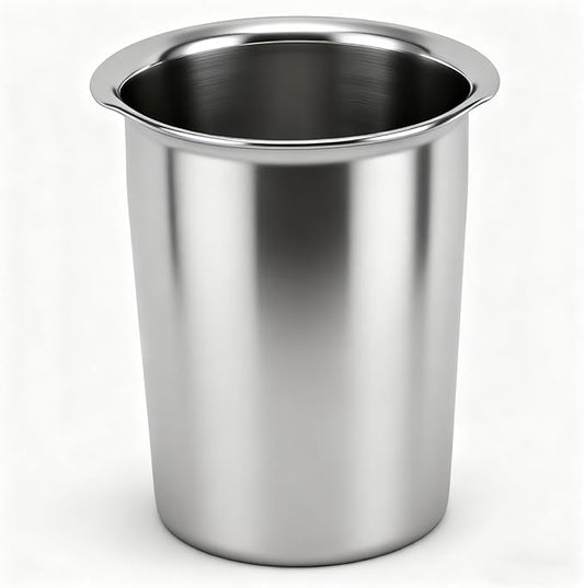 Yosoo Health Gear Kitchen Utensil Holder Spoon Fork Holder Storage Bucket, Multipurpose Large Capacity Utensil Crock for Countertop, Stainless Steel Utensil Holder 4.5*4.5*5.4in (Without Holes)