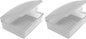 American Comb Travel Soap Box with lid - Translucent White- Set of 2 - Perfect for Traveling, Gym, or Storage. Made in The USA.