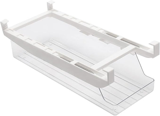 Fridge Drawer Can Organizer, Rolling Soda Can Organizer for Refrigerator, Can Dispenser for Refrigerator Soda Dispenser for Fridge Plastic Dispenser Bin Suitable for Cans(Clear)