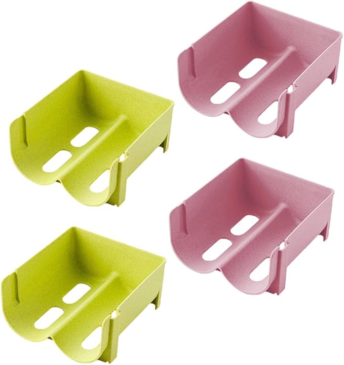 Zerodeko 4pcs Stackable Refrigerator Drink Storage Rack Fall Container for Easy Organization Includes Drink Holders for Cans and Bottles