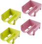 Zerodeko 4pcs Stackable Refrigerator Drink Storage Rack Fall Container for Easy Organization Includes Drink Holders for Cans and Bottles