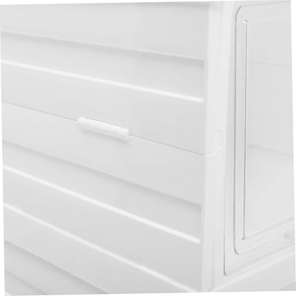 Garneck Shoe Boxes Stackable Lids Storage Organizer Box for Shoes Material Bins for Organization